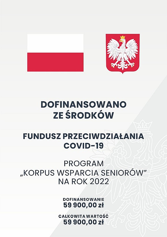 Plakat Programu 'Korpus wsparcia seniorów' na rok 2022
